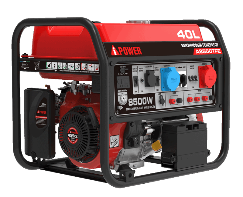 Портативный бензиновый генератор A-iPower A8500TFE